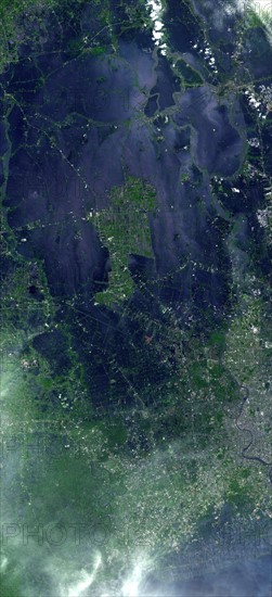 The flooding from the Chao Phraya River