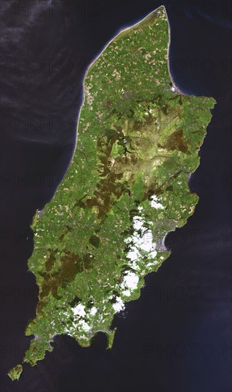 Satellite view of the Isle of Man