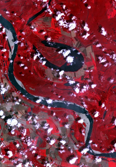 Satellite view of the Mississippi River