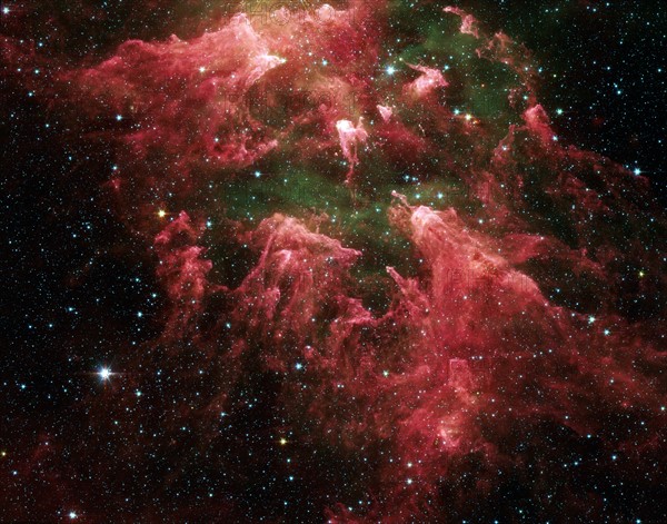 The 'South Pillar' region of the star-forming region called the Carina Nebula