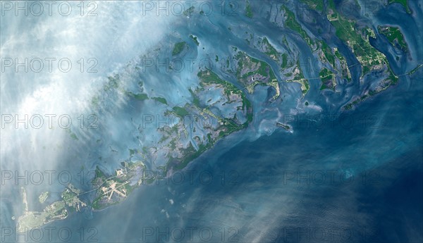 Satellite image of the Florida Keys