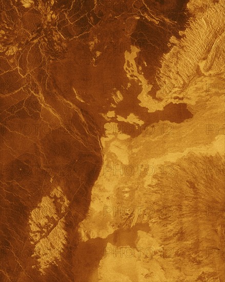 Northern hemisphere of Venus.