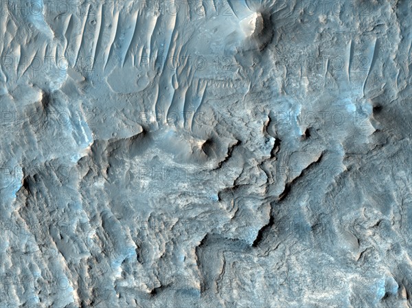 Ius Chasma is one of several canyons that make up Valles Marineris