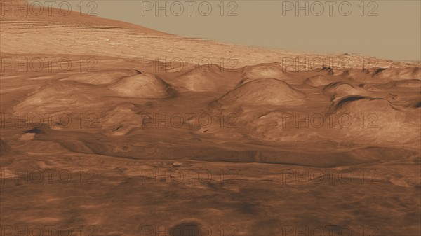The Gale crater on Mars