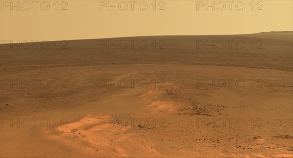 Windswept vista northward on Mars