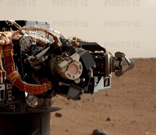 The left eye of the Mast Camera (Mastcam) on NASA's Mars rover Curiosity