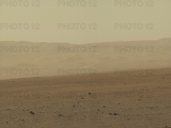 This color image from NASA's Curiosity rover shows part of the wall of Gale Crater, the location on Mars where the rover landed.