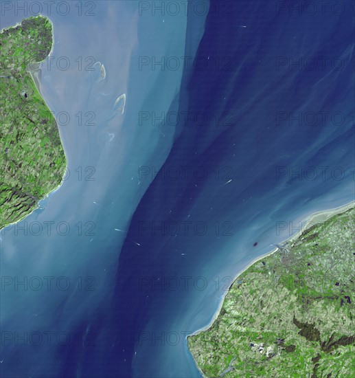 Satellite view of the English Channel