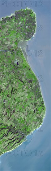 Satellite view of the English Channel