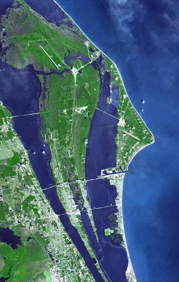 Satellite view of the JFK Space Center