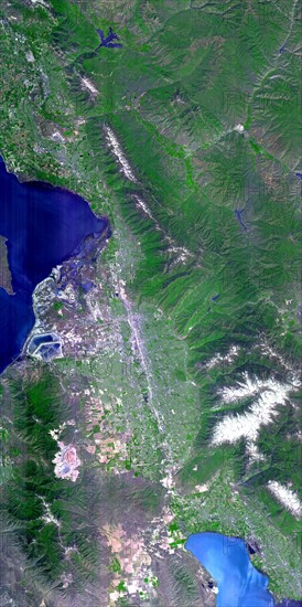 Satellite view of Salt Lake City during the Olympic Games