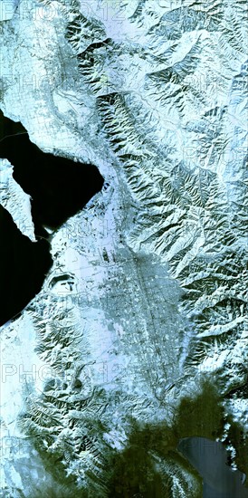 Satellite view of Salt Lake City during the Olympic Games