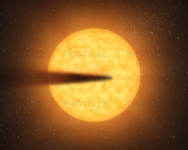 Comet-like tail of a possible disintegrating super Mercury-size planet
