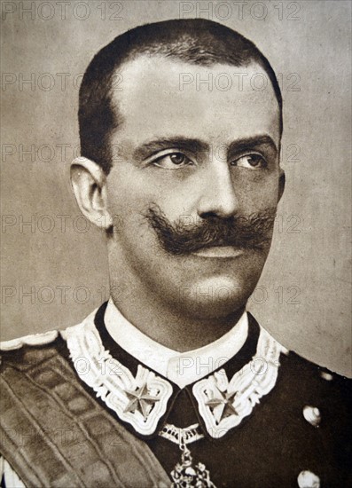 Victor Emmanuel III (1869 ñ 1947) King of Italy (29 July 1900 ñ 9 May 1946).