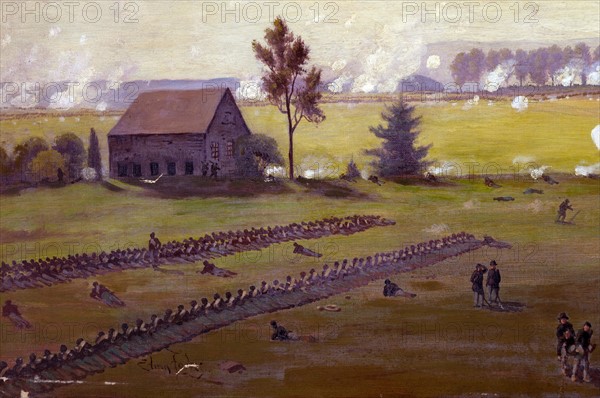 Illustration of The Battle of Gettysburg 1894.