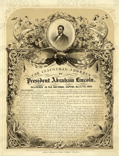 Inaugural Address of President Abraham Lincoln 1865.
