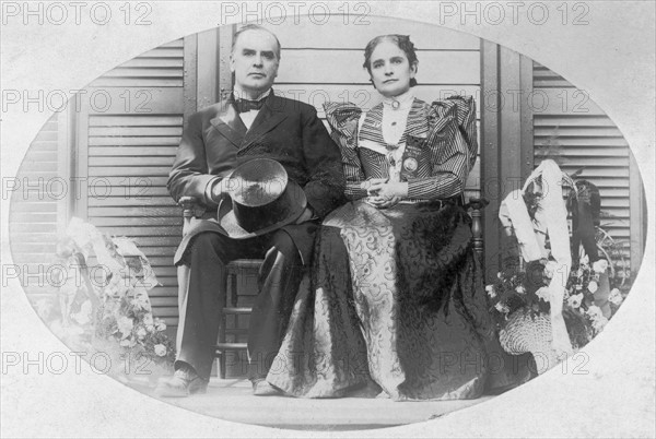 President William McKinely and First Lady McKinley 1896.