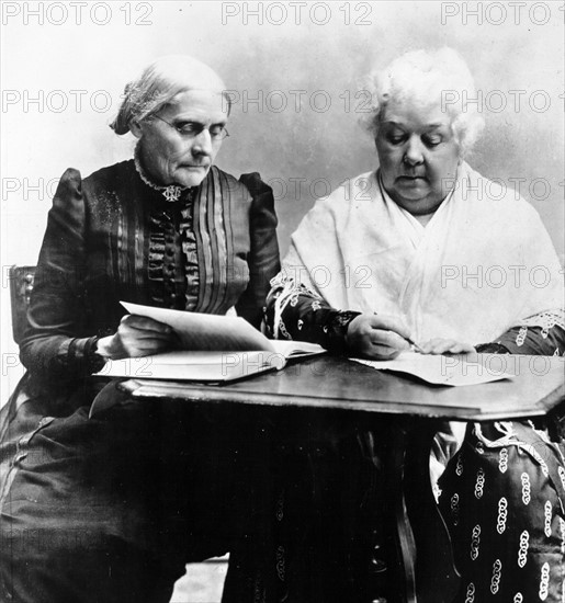 Elizabeth Cady Stanton and Susan B Anthony.