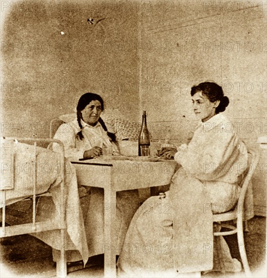 Patients in a womens ward of a Paris hospital circa 1905
