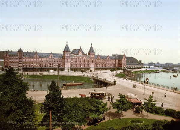 Amsterdam railway station. c.1890 - 1900
