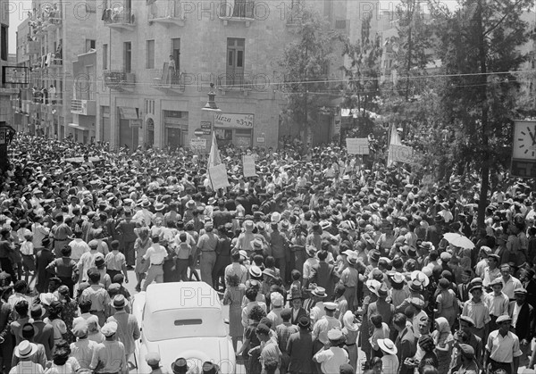 Jewish protest demonstrations against Palestine White Paper, May 18, 1939.