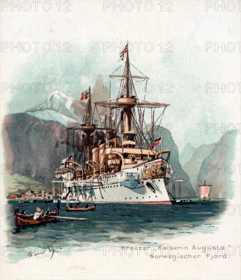 The cruiser SMS Kaiserin Augusta in Norway