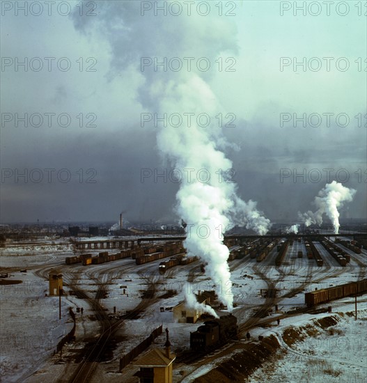 View of the railway yard at Proviso, Chicago, Illinois