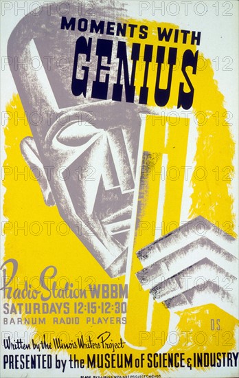 American poster for a radio presentation