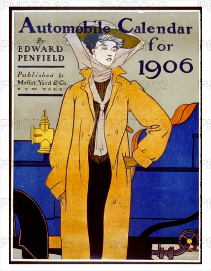 Automobile calendar for 1906 by Edward Penfield