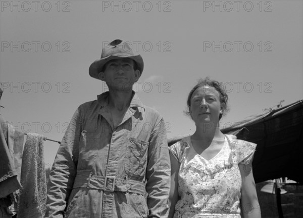 Migrant agricultural workers camped near Vian, Oklahoma