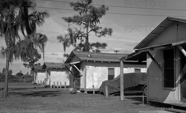 Housing in a tourist camp occupied by migrant citrus workers