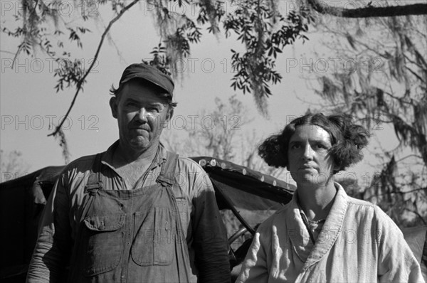 Migrant cane maker. He has been on the road since 1929, near Paradis, Louisiana by Russell lee, 1903-1986,