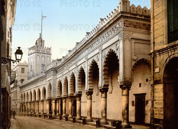 Great mosque in the marine street, Algiers, Algeria, 1899.