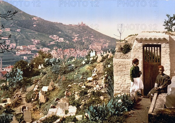Part of the cemetery, Algiers, Algeria, 1899