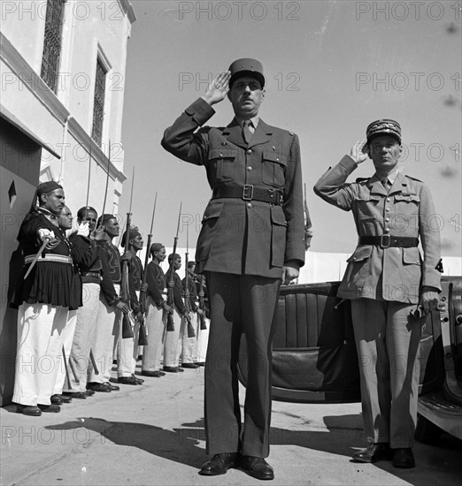 General de Gaulle with General Mast in Tunis, 1943