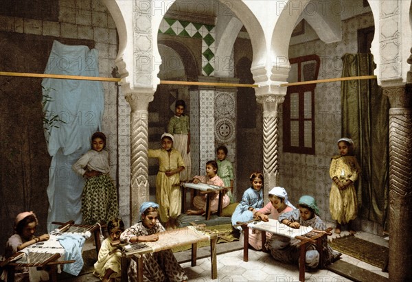 Luce Ben Aben, School of Arab Embroidery, Algiers, Algeria 1899.