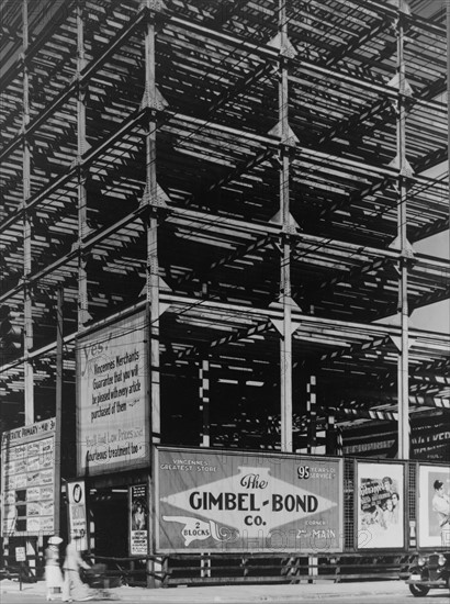 Uncompleted hotel never finished because of depression, 1938