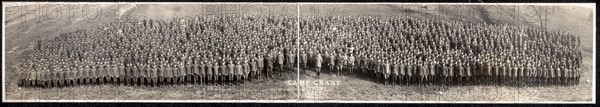 Photographic print of US Army Officers at Camp Grant preparing to transfer to Europe for war