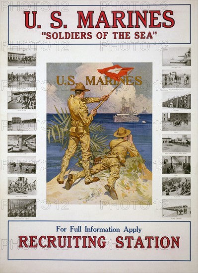 World War One US Marines enlistment Poster