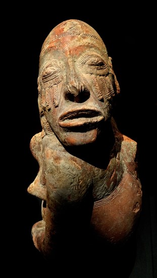 Sandstone statuette of the female figure from Mali, West Africa