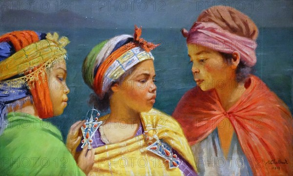 Painting titled 'Girls Algiers' by Marc Alfred Chataud