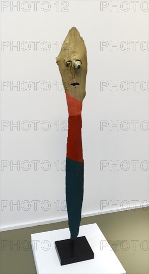 Painted wooden totem by Gaston Chaissac