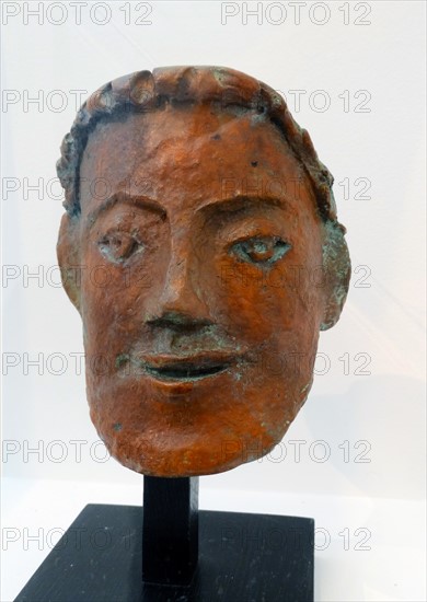 Bronze Mask titled 'Le Bel Adolescent' by André Derain