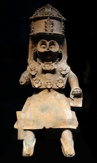 Mayan God of Rain worshiped by the Mayans along the Gulf of Mexico 300-900 AD. Baked clay