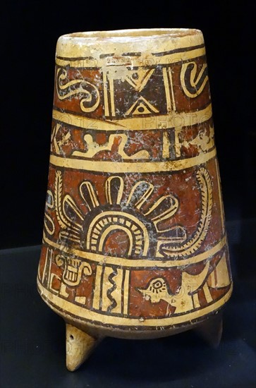 Zapotec terracotta vase from Oaxaca, Mexico. 250-600 AD