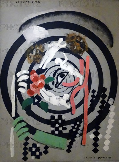 Ostophone II, 1921-1922, oil and ripolin on canvas. By Francis Picabia 1879-1953. French avant-garde painter, poet and typographist. After experimenting with Impressionism and Pointillism, Picabia became associated with Cubism and Dadaism