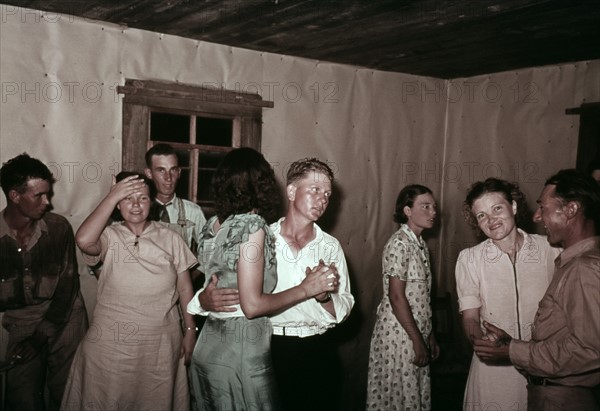 Scene at square dance, Oklahoma, USA.