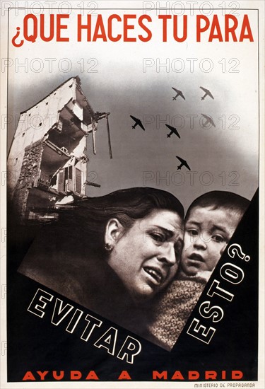 Spanish Civil War: A republican propaganda poster