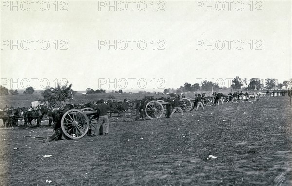 Union Army artillery at the Battle of Fredericksburg