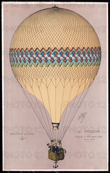 Colour lithograph titled 'Le Tricolore'